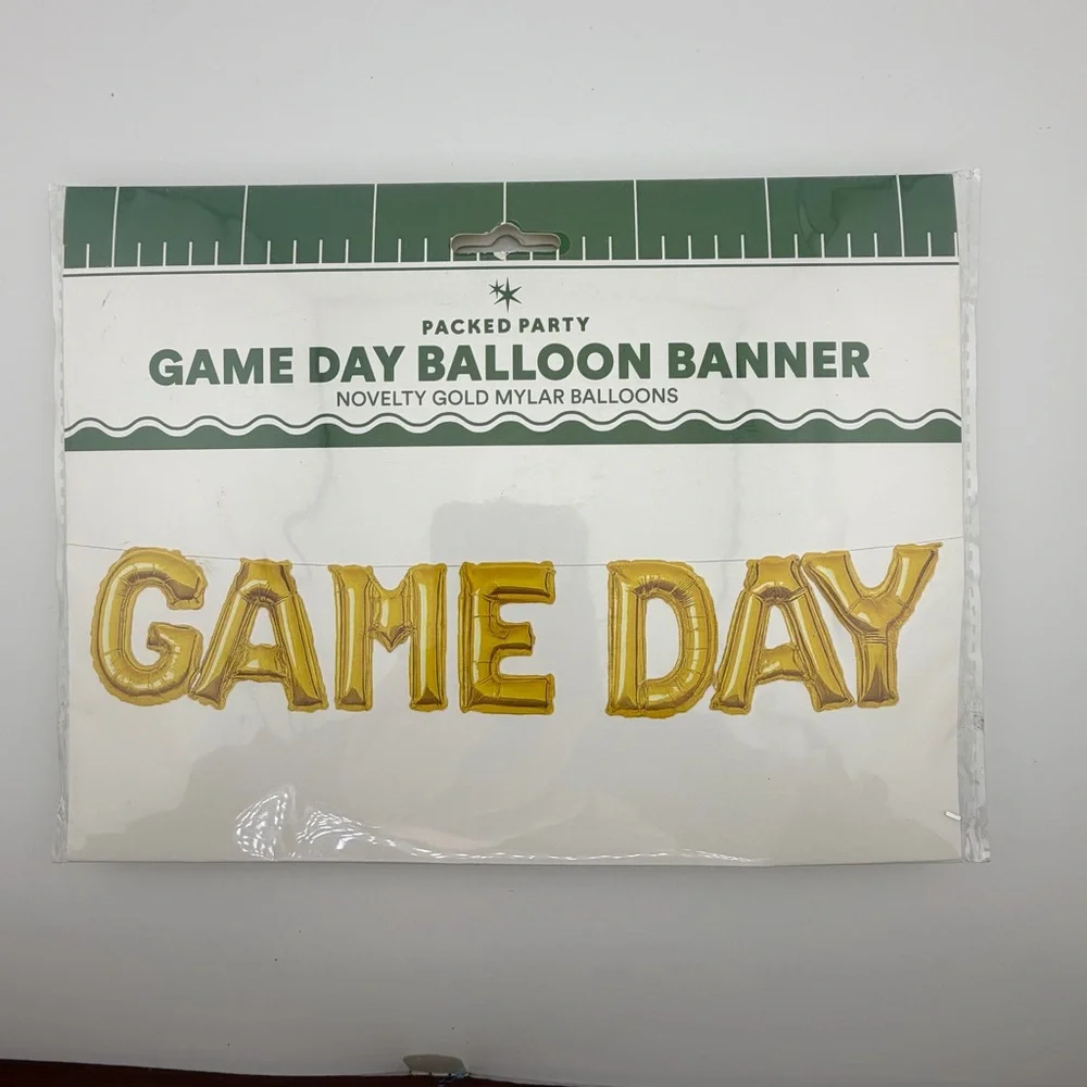 GAME DAY' Banner and Football Themed Balloons - Set of 5